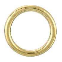 Uxcell O Ring Buckle 25mm/0.98", Brass Seamless Welded Circle Loop 4.5mm Thickness for Luggage Webbing Craft DIY