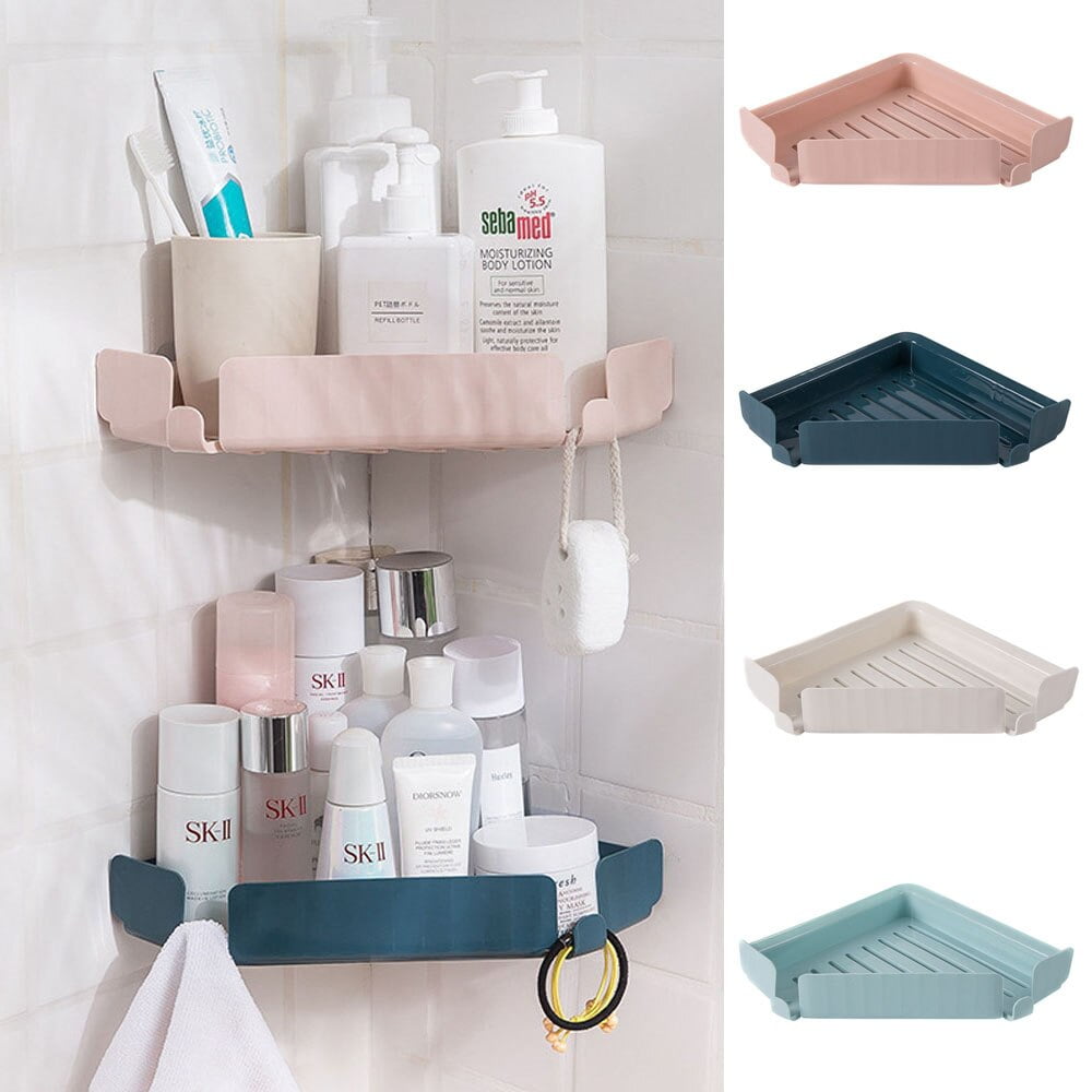 Triangular-Shower Caddy Shelf Bathroom Corner Bath Storage Holder Organizer-Rack 