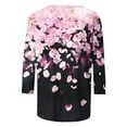 thumbnail image 4 of FNFYFH Women's 3/4 Length Sleeve Top Business Casual Blouses Summer Tees Shirts 2026 Fashion Tunic Tops, 4 of 6