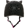 thumbnail image 6 of Krash! Leopard Kitty 3D Multisport Helmet, Black, Youth 8+ (54-58cm), 6 of 9