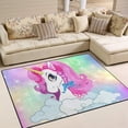 thumbnail image 2 of SKYSONIC Area Rug Pad Bright Unicorn Nursery Rugs Floor Mat for Kids Playing Room Living Room Bedroom, 80 x 58 inch, 2 of 6