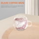 thumbnail image 2 of ColoMX Taza de leche de vidrio transparente taza de agua de vidrio transparente con mango Copa de leche transparente decorativa para pico, 2 of 8