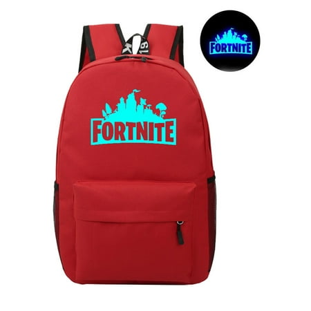 - Game Fortnite Battle Royale Backpack Luminous Fortnite School Bags Red