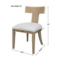 thumbnail image 5 of Uttermost Idris Coastal Solid Wood and Fabric Armless Chair in Natural Oak, 5 of 5