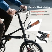 Foldable Bike for Adults, 16 Inch Folding Bike with 1-Second Quick Fold, 33lbs Lightweight, Shimano 7-Speed Gears, 95% Pre-Assembled for City Commute, Apartment & Travel