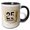Black/White, variant on 3drose, Image of Twenty 25 Graduate Elegant Tassel and Star on Gold Design, 11oz Two-tone Red Mug