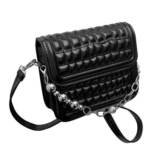 Small black handbag with long strap sale