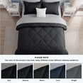 thumbnail image 3 of U by Bedsure Queen Reversible Comforter Set - 7 Pieces Black Bedding, Bed in a Bag with Alternative Comforter, Sheets, Pillowcases & Shams, 3 of 7
