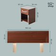 thumbnail image 2 of Cabecera Matrimonial Moderna The Shop, Kit con 2 Burós cafe, 2 of 11