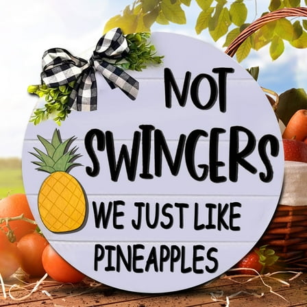 Funny Pineapple Welcome Home Hanger Welcome Sign Home Outdoor Decor Colour Free Size