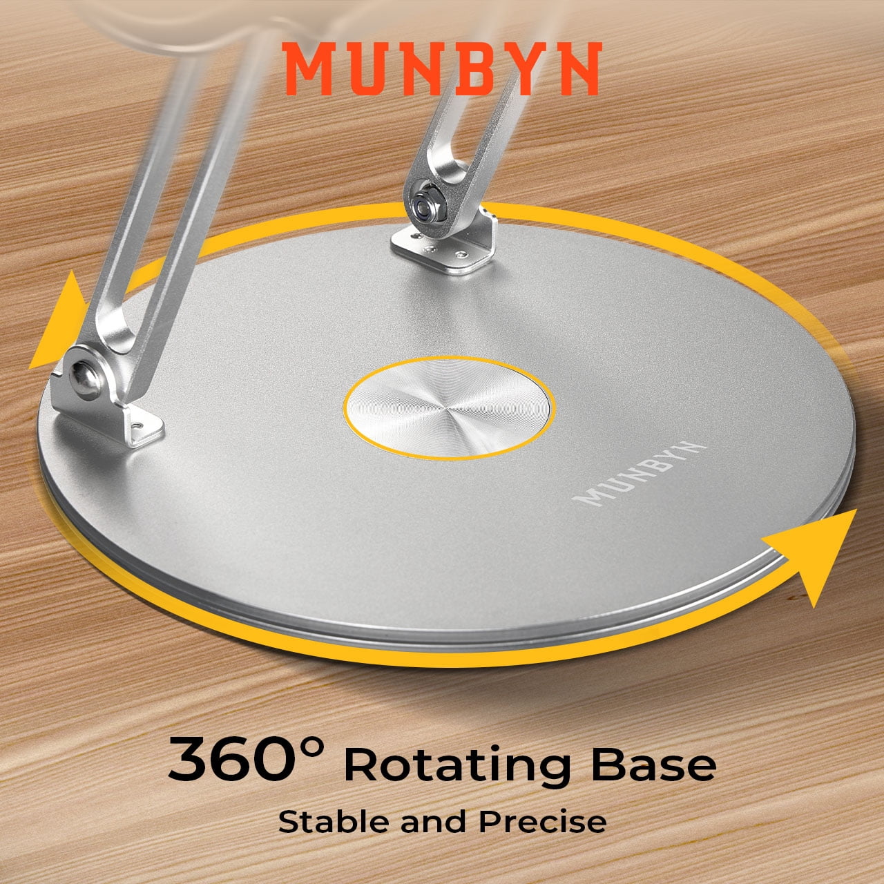MUNBYN Laptop Stand for Desk - 360° Rotating,Foldable & Portable Computer Stand, for 11-15.6" Laptops