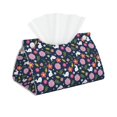 thumbnail image 2 of Lsque Floral Rabbit Printed Long Tissue Box Cover Holder, Facial Paper Organizer Dispenser,Triangle with Bottom Belt, PVC Leather Decorative Organizer, 2 of 9