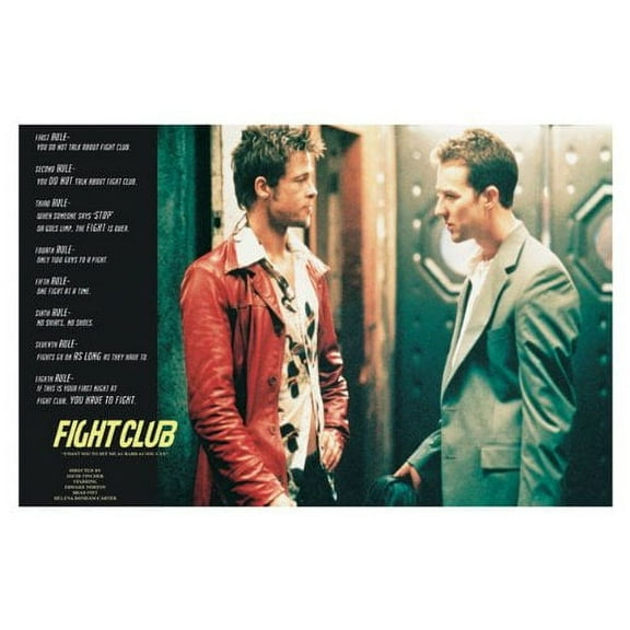 24x36 Poster Print Fight Club Rules