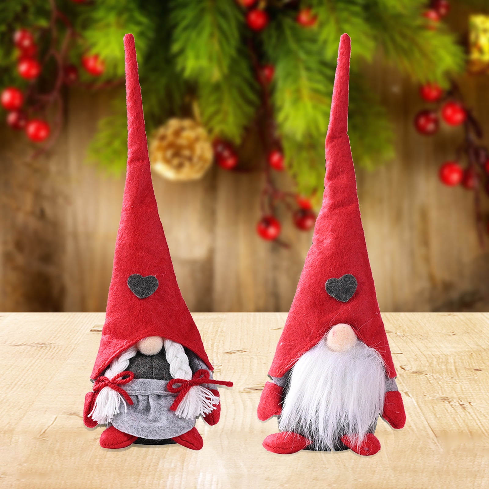 Travelwant 2Packs Valentine's Day Gnome Decorations Cute Soft Heart