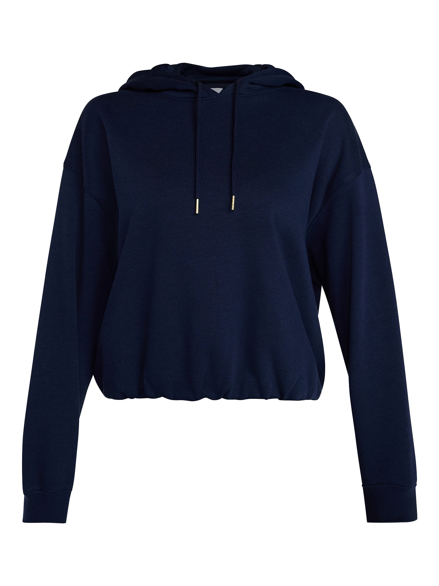 Time and Tru Women's Bubble Hem Pullover Hoodie, Size XS-XXXL