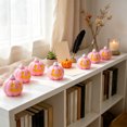thumbnail image 3 of Plastic Halloween Pumpkin Decorations, Realistic Artificial Orange Pumpkins for Fall Tabletop Decor, Thanksgiving Harvest Mantel Display, Spooky Party Supplies Indoor Outdoor Home Accent, B, 3 of 5