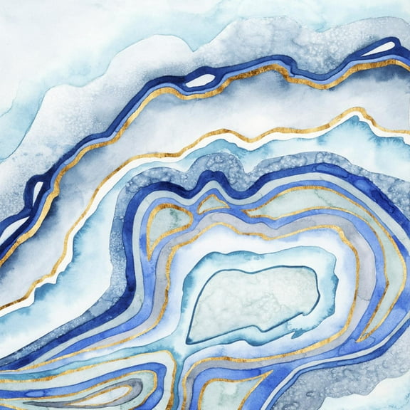 Art.com Cobalt Agate II Art Print by Grace Popp, 24" x 24"