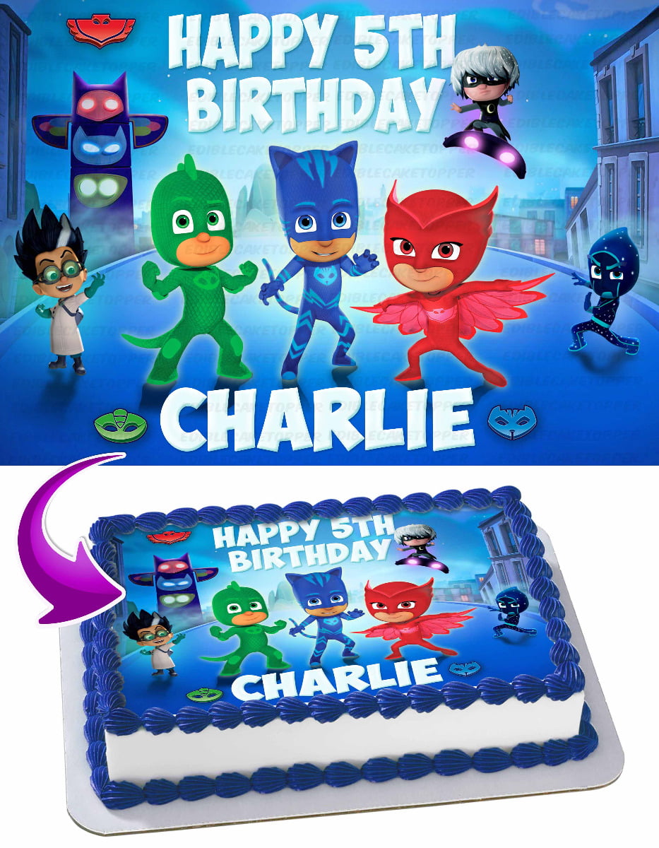 Pj Mask 2 Edible Cake Topper 11.7 x 17.5 Inches 1/2