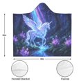 thumbnail image 3 of Fantasy Winged Unicorn Wearable Blanket Hoodies for Women Men Adults Unicorn Lovers Cozy Soft Enchanted Forest Unicorns Hooded Blankets for Sofa Bed Decor Birthday Gifts 50x60 Inch, 3 of 5