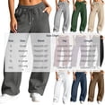 thumbnail image 4 of VBVC Women's Fall Seam Front Baggy Sweatpants , Drawstring Wide Leg Jogger Pants For Women , Ladies' Y2K Stretchy Trousers with Pockets , Army Green , S-2XL, 4 of 10