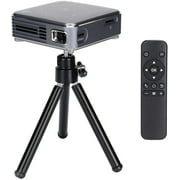 3D WiFi 4K Mini Projector with Tripod Mount, 7500Lumens Portable Mini Projector with Remote Control Support 4k Decoding/WiFi/BT/USB/Memory Card(US)