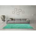 thumbnail image 3 of Ahgly Company Indoor Round Abstract Turquoise Blue Contemporary Area Rugs, 7' Round, 3 of 4