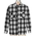 thumbnail image 3 of Titcea Flannel Shirt for Men, Button Down Long Sleeve Lapel Plaid Shirts Fall Fashion Loose Casual Cowboy Shirt S-4XL, 3 of 6