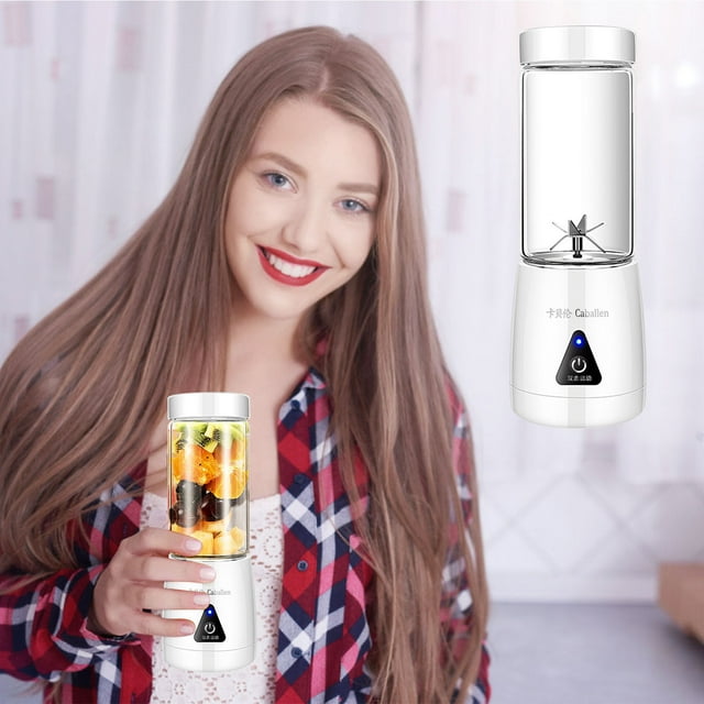 Kcavykas Home, Kitchen, Refrigerator Storage,USB Electric Cup, Mixerblender, Mini Portable Rechargeable Mixerblender, Capped 400ML Water Bottle
