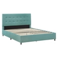 thumbnail image 4 of Weston Home Sophia Linen Tufted Queen Platform Bed, Blue, 4 of 10