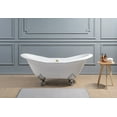 thumbnail image 4 of 72" Cast Iron R5162CH-GLD Soaking Clawfoot Tub and Tray with External Drain, 4 of 8