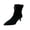 Black, variant on Women’s Ruched Mid Calf Boots, Metal Buckle Strap Pointed Toe Thin Stiletto Heel Faux Suede Booties, Slim Fit Elegant Dress Boots Black 5(35)