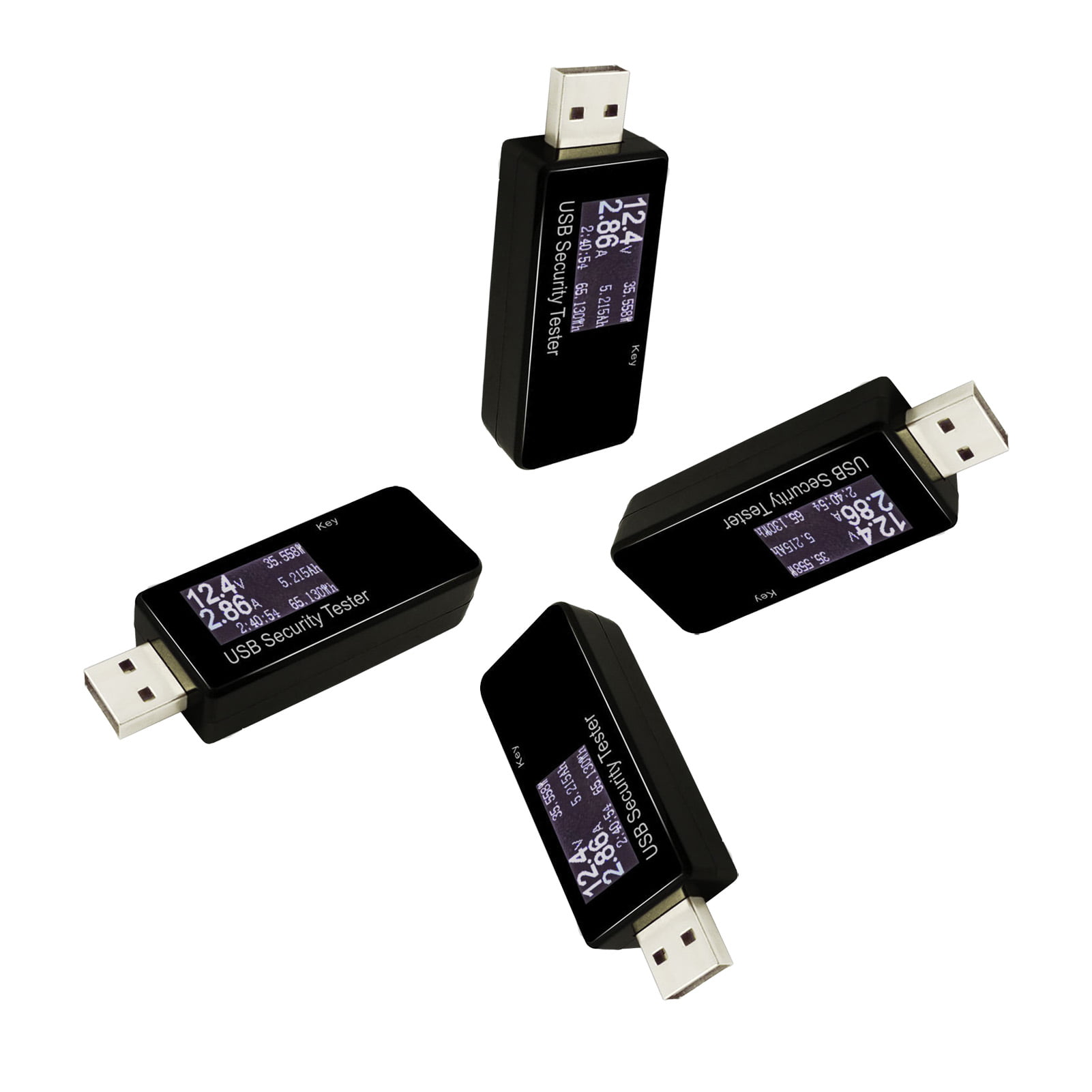 Juice Ru Hjemløs 3-30V Mobile Phone Fast Charge Capacity Ammeter Voltage Meter Safety USB  Tester - Walmart.com
