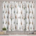 thumbnail image 2 of Ambesonne Dream Valance & Curtain, Dreamcatchers Watercolor Art, 55"x36", Pale Caramel Grey Teal, 2 of 7