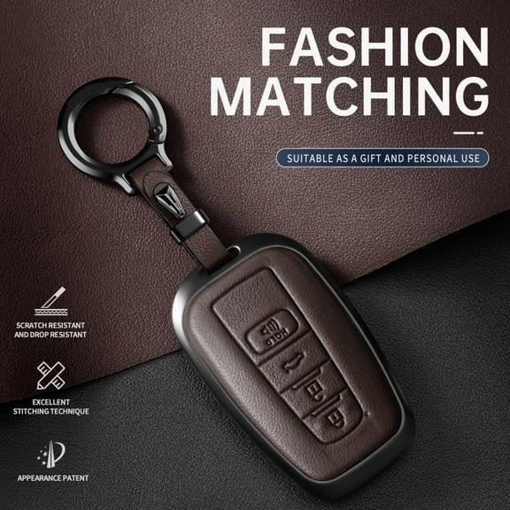 For Toyota Key Fob Cover Leather Car 2020-2022 Highlander Corolla Prius 2018-2024 Avalon GT86 RAV4 Camry C-HR Key Case