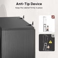 thumbnail image 6 of Fil-fresh Over The Toilet Storage Cabinet, Bathroom Organizers and Storage with Barn Doors, Thicken Metal Stand & MDF Wood Above Toilet Storage Cabinet, Freestanding Space Saver, Black, 6 of 10