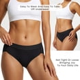 thumbnail image 6 of COOPLUS 5-Pack Cotton Underwear for Women No Show Hi-Cut Stretch Breathable Full Coverage Comfort Panties, 6 of 8