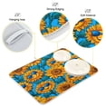 thumbnail image 4 of Dish Drying Mat Kitchen Pad Large Counter Absorbent Dish Mats Drainer Blue Sunglasses Sunflowers, 4 of 8