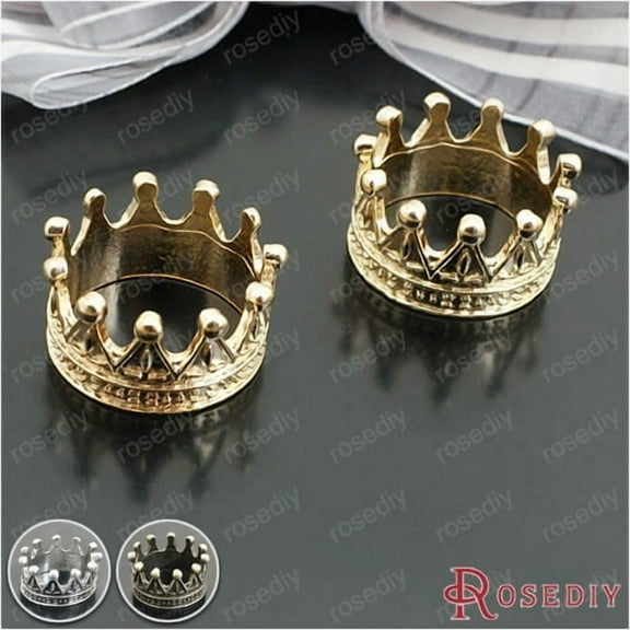 WEUVEB Dollhouse Building Supplies Mini Crown Silver 12-Pcs