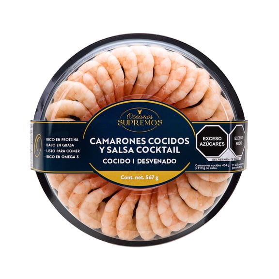 Charola de Camarón Cocido Océanos Supremos 567 g