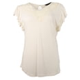 thumbnail image 4 of Lauren Ralph Lauren Womens Linen Crochet Trim Blouse, 4 of 4