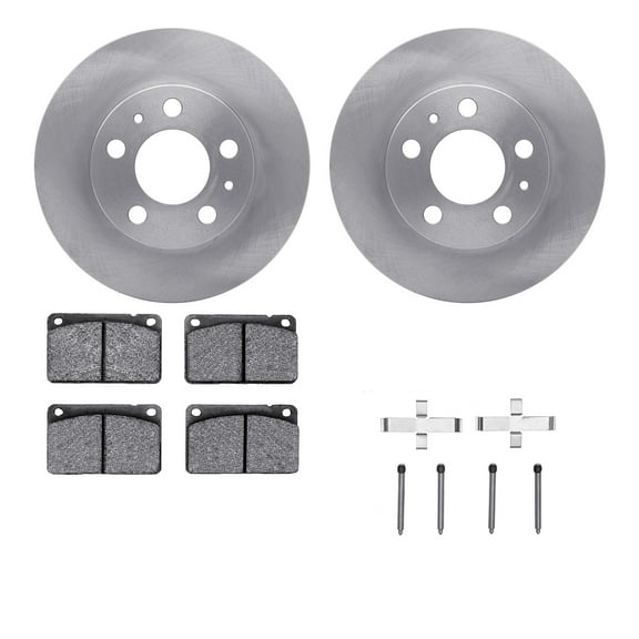 Dynamic Friction Company Front Brake Rotors with 5000 Euro Ceramic Brake Pads includes Hardware 6612-27018