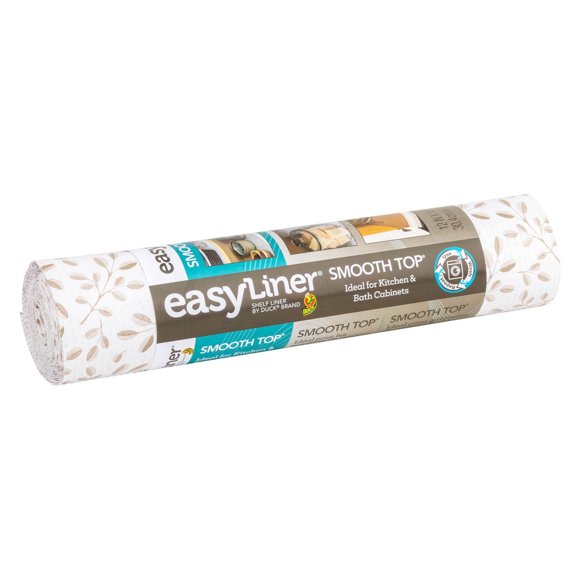 Revêtement pour étagères Smooth Top EasyLiner, Bourgeons Taupe, 30,5 mm x 3 m (12 po x 10 pi)