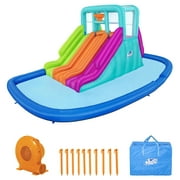 Bestway H2OGO! Triple Splash Course Inflatable Mega Water Park with Inflatable Water Slide