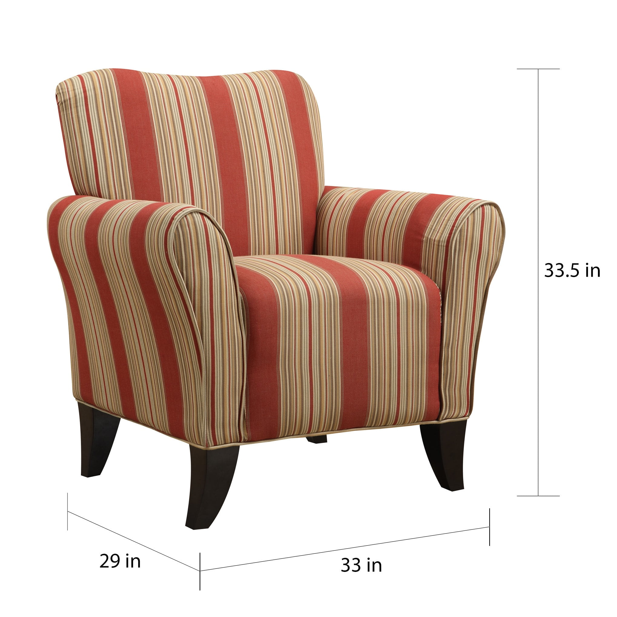 Handy Living Clay Alder Home Alvord Red Stripe Curved Back Arm Chair Handy Living Clay Alder Home Alvord Red Stripe Curved Back Arm Chair Walmart Com
