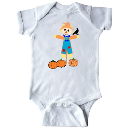 

Inktastic Cute Scarecrow With Pumpkins Gift Baby Boy or Baby Girl Bodysuit