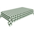 thumbnail image 2 of Green Plaid Table Cloth Rectangle Table - Oblong 60"X120" Black Sage Green and White Buffalo Plaid Checkered Polyester Table Cover Reusable Water Resistant for Spring Summer Holiday Décor, 2 of 5