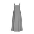 thumbnail image 6 of Uaswgudfs ​Sleeveless A-Line Spaghetti Strap Midi Sundress - Summer Dresses for Women 2025 Casual Dress for Daily & Party Wear Gray XL, 6 of 6