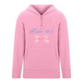 thumbnail image 7 of Tiijoy Little Girls Cute Hoodie Zipper Eyelets Hooded Sweatshirt, Sizes 5-6, 7 of 7