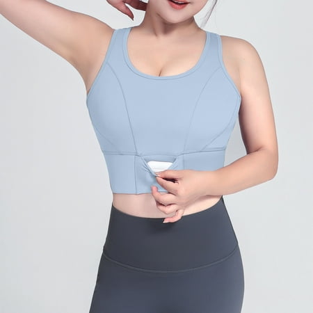 LLYWEY Sports Bras High Support on Clearance Wireless Push up Bras Women Ladies Balconette Bra Style-924 Women Support Bra Feature Adult Female Training Sports Bras Sky Blue 38B