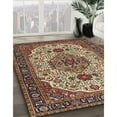 thumbnail image 2 of Ahgly Company Indoor Round Traditional Brownish Green Medallion Area Rugs, 3' Round, 2 of 6